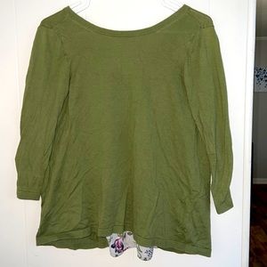 Green Floral Back Top